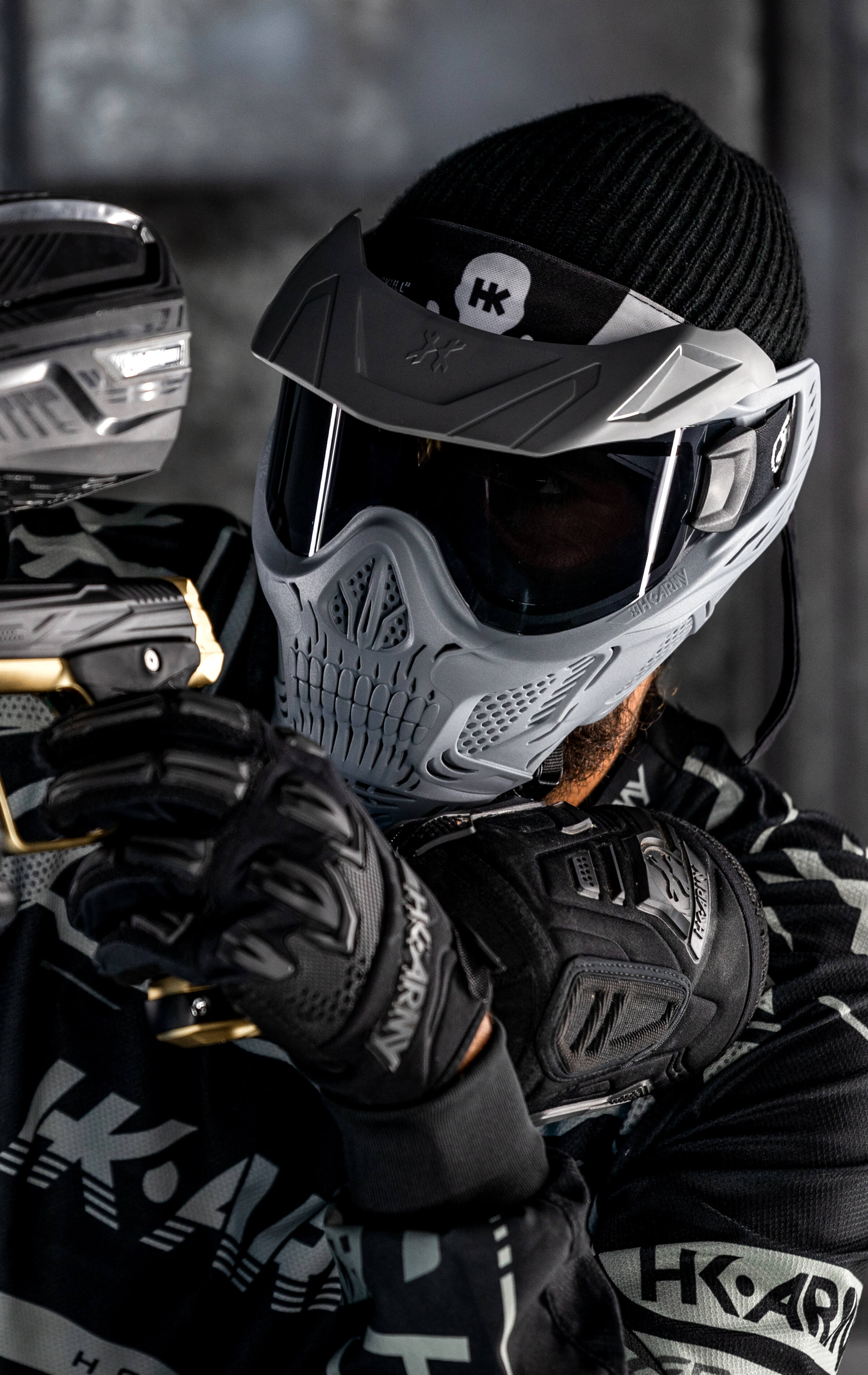HSTL® Skull Goggle - Grey w/ Clear Lens