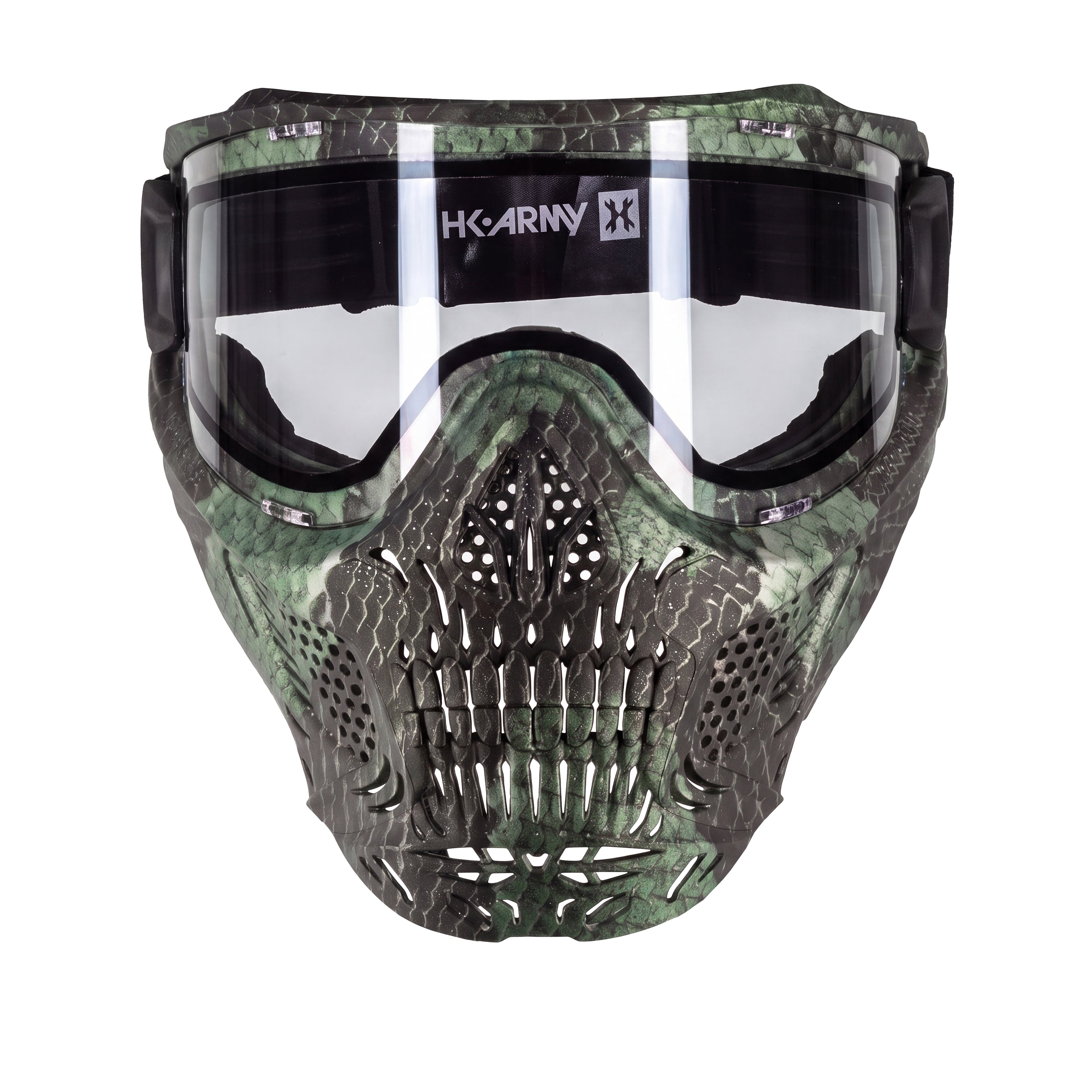 HSTL® Skull Goggle Snake Green w/ Clear Lens
