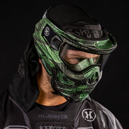 HSTL® Skull Goggle Snake Green w/ Clear Lens